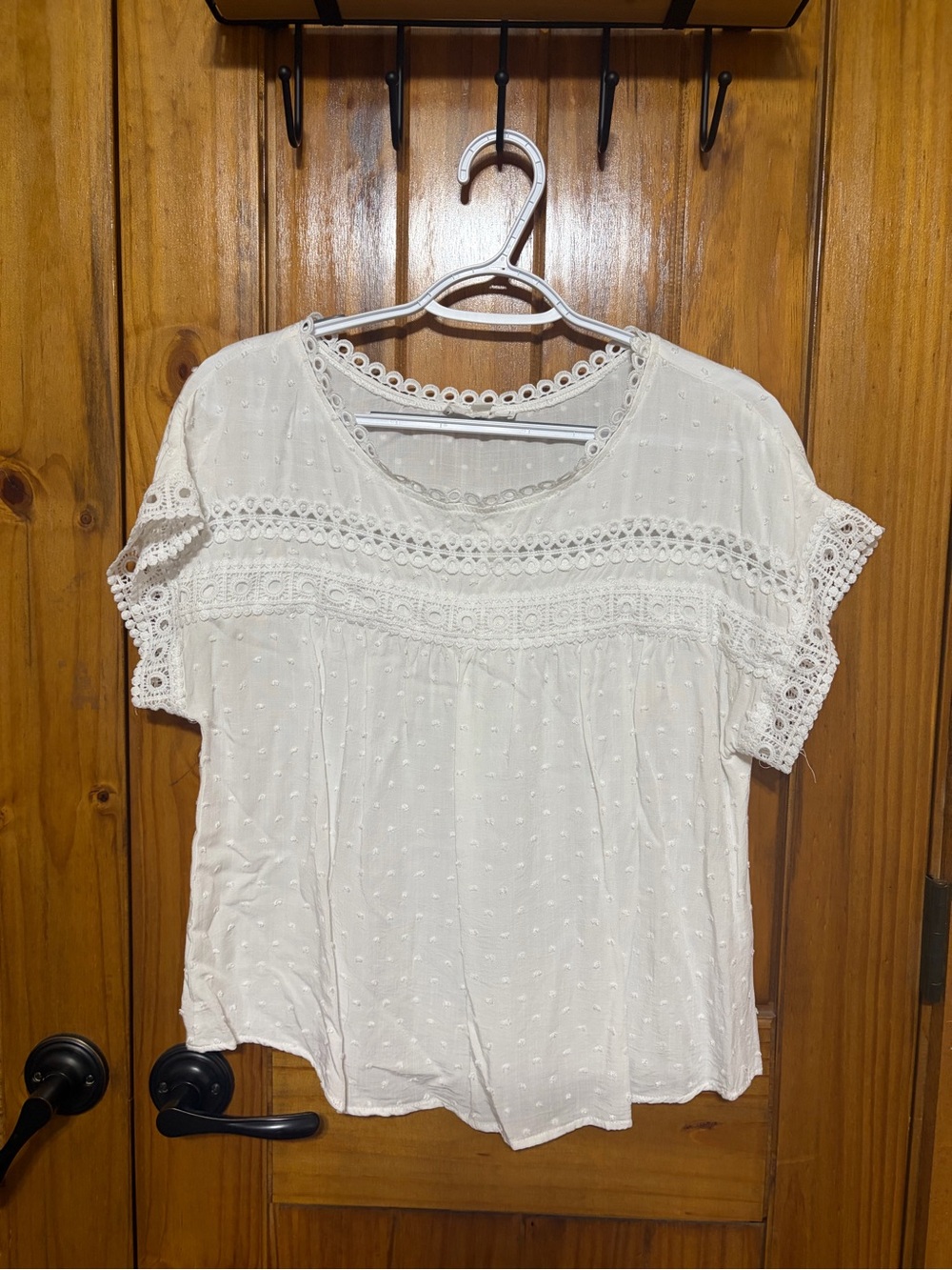 Mine brand white crop blouse